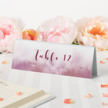 Personnalisé Table réservée N° famille de la marié