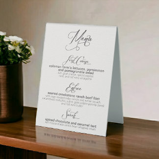 Plaque De Table Personnalisez Votre Propre Modèle De Menu Dîner À