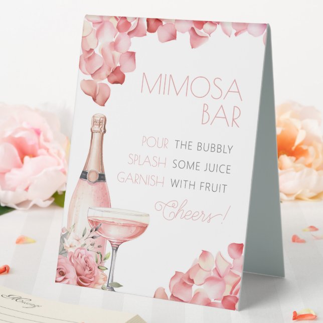 Plaque De Table Pétales et Procuco Mimosa Bar Fête des mariées (In SItu (Mariage))