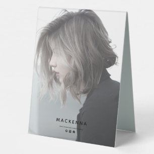 Plaque De Table Photo moderne Salon simple Service Menu Prix