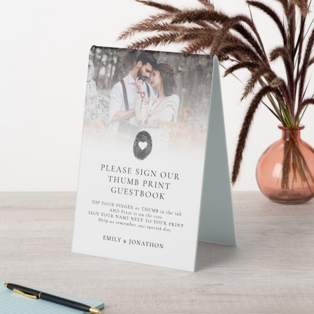 Plaque De Table Photo Overlay Thumb Imprimer Livre d'or Signal (En SItu (Tableau))