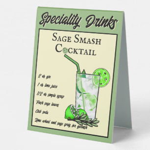 Plaque De Table Pickleball Mariage Bachelorette Spécialité Cocktai