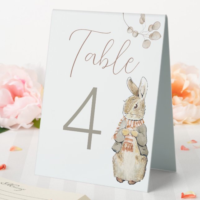 Plaque De Table Pierre le lapin Automne automne Table d'hiver Non (In SItu (Mariage))