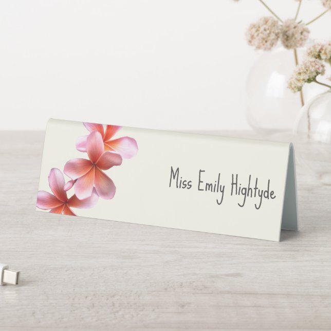 Plaque De Table Pink Plumeria Nom Modèle Event Place Setting (En SItu (Tableau))