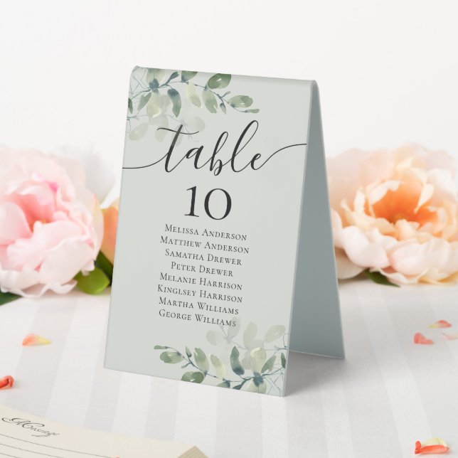 Plaque De Table Plan de table de mariage au eucalyptus (In SItu (Mariage))