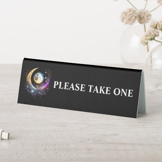 Plaque De Table Pleine lune luna étoile ciel céleste magenta chic (En SItu (Tableau))