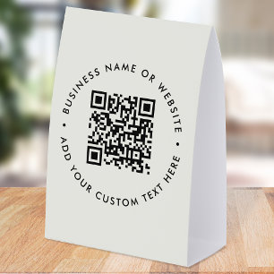 Plaque De Table Porte-document de table en papier avec QR Code P