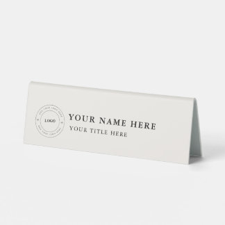 Plaque De Table Porte-nom de bureau personnalisé avec logo Table T