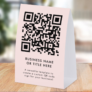 Plaque De Table Porte-nom de table avec QR Code Panneau de signa
