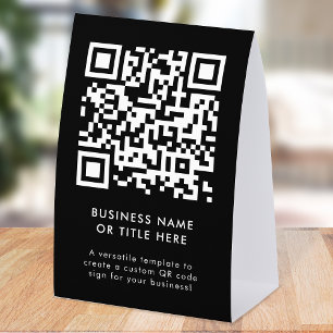 Plaque De Table Porte-nom de table avec QR Code Panneau de table