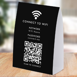 Plaque De Table Porte-nom de table de réseau WiFi Panneau de tab