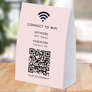 Plaque De Table Porte-nom de table de réseau WiFi Panneau de tab