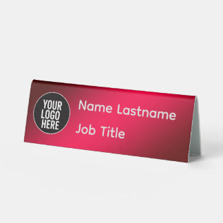 Plaque De Table Porte-nom de table personnalisé avec logo & nom |