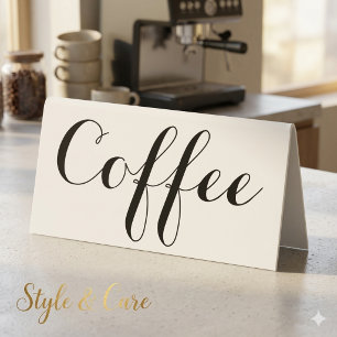 Plaque De Table Présentoir de table à café personnalisé avec conce