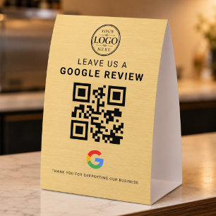 Plaque De Table Présentoir de table Logo Google Review en or