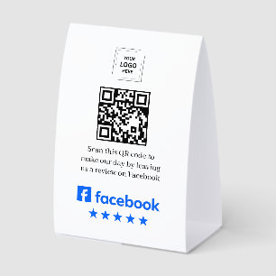 Plaque De Table Présentoir de tente de table de code QR Facebook R