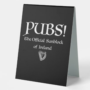 Plaque De Table Pubs !