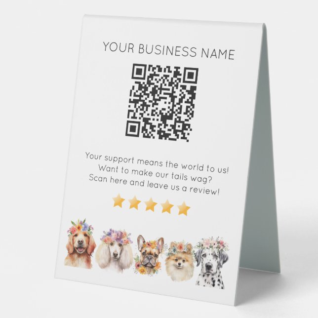 Plaque De Table QR code examen des petites entreprises YELP (Recto)