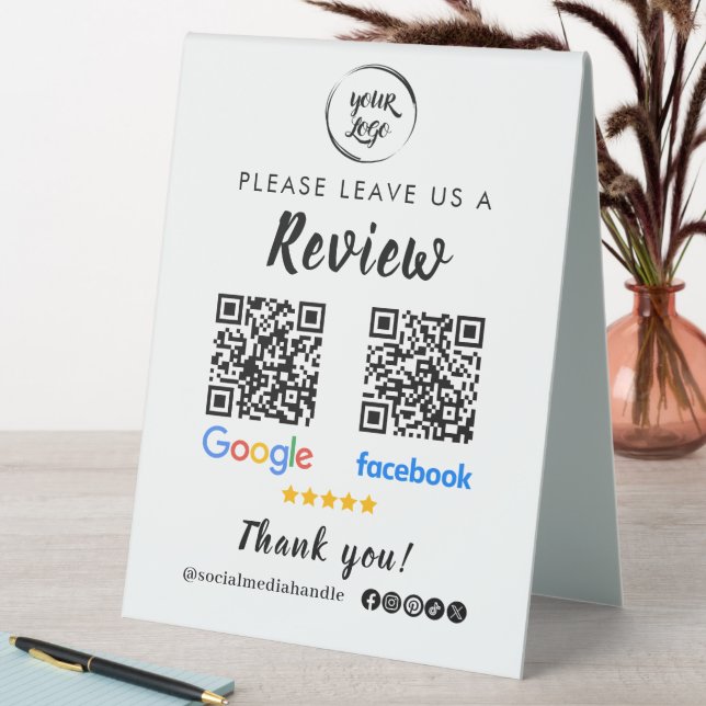 Plaque De Table Qr Code Google Commentaires Facebook Business Revi (En SItu (Tableau))