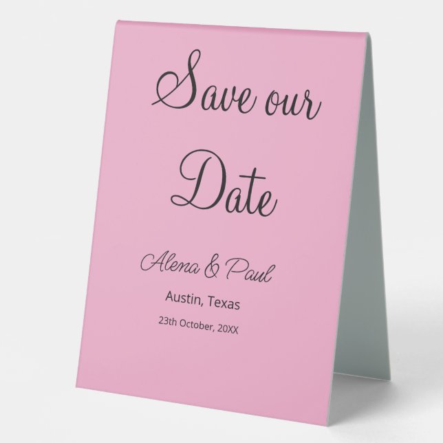 Plaque De Table QR Enregistrer notre date ajouter photoname date n (Recto)
