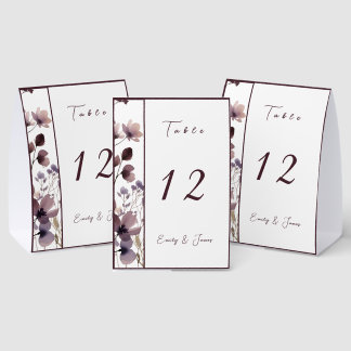 Plaque De Table Red Blush Floral Wedding Elegant