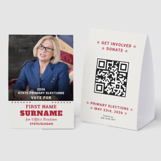 Plaque De Table Republican Party Campaign Personalized QR & Photo