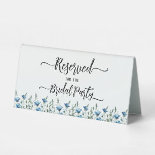 Plaque De Table Réservé à la mariée et à son cortège Fleurs sauvag