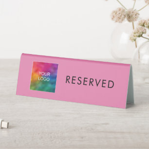 Plaque De Table Réservé Élégant minimaliste moderne Modèle rose