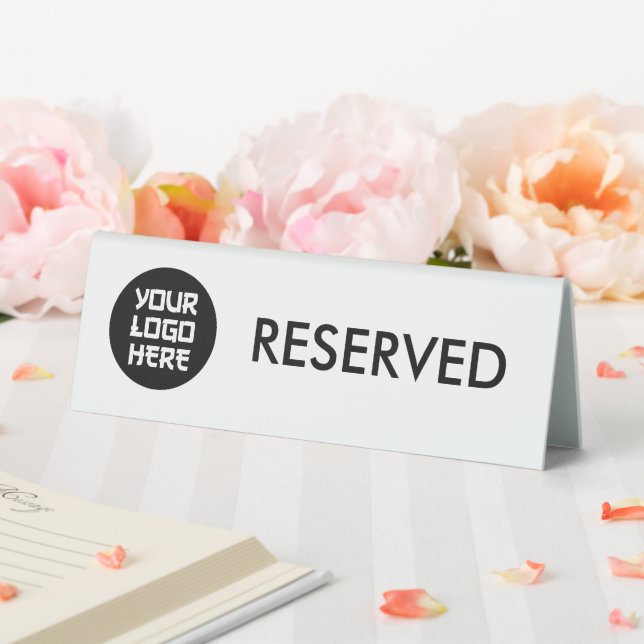 Plaque De Table Réservé | Logo Blanc Réservation de Table de Resta (In SItu (Mariage))