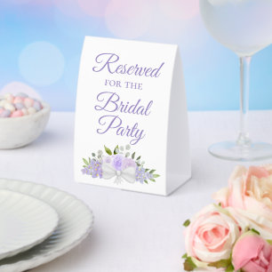 Plaque De Table Réservé pour la fête nuptiale Lavender Boho Floral