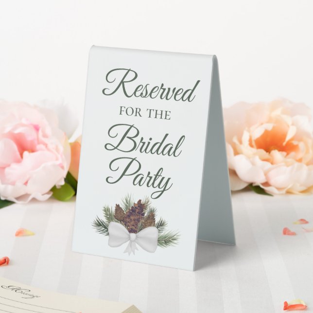 Plaque De Table Réservé pour la fête nuptiale Pinecones rustiques (In SItu (Mariage))