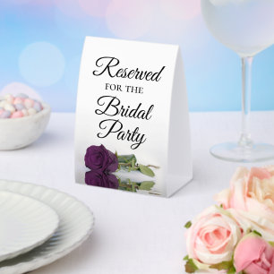 Plaque De Table Réservé pour le Rose de la fête nuptiale Plum Purp
