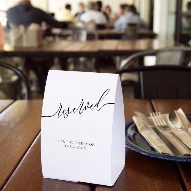 Plaque De Table Reserved for THE groom family (Insitu (restaurant))