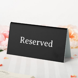 Plaque De Table Reserved | Restaurant Table Reservation Tent Sign