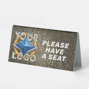 Plaque De Table Restaurant Cafe Custom Business Logo Professionnel