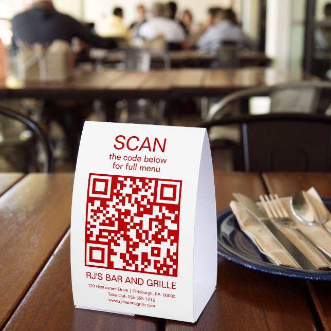Plaque De Table Restaurant QR Code for Menu | Daily Specials (Insitu (restaurant))