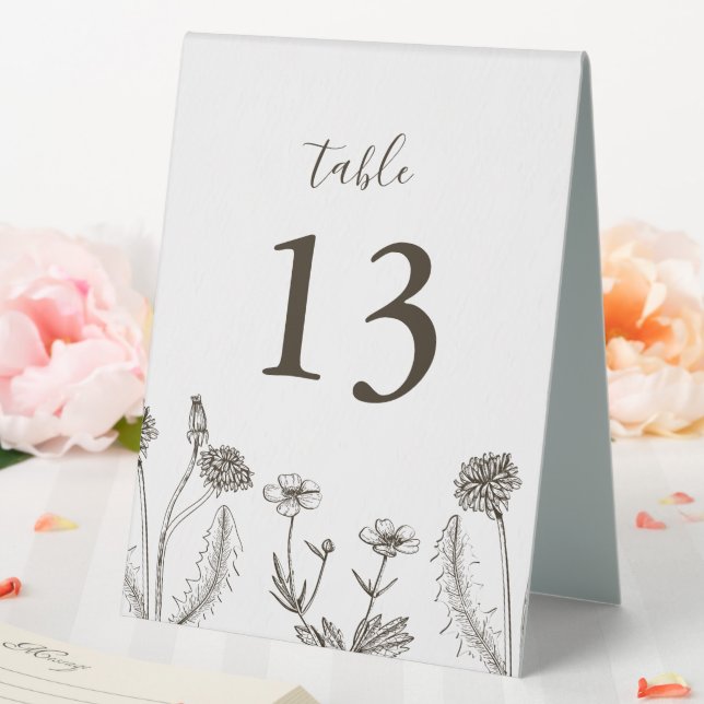Plaque De Table Rustic Boho Wildflower  Wedding (In SItu (Mariage))