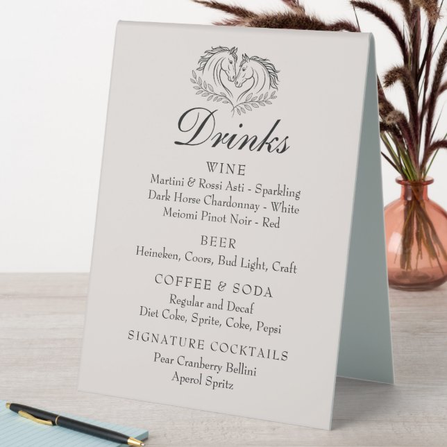 Plaque De Table Rustic Horse Western Mariage campagnard Bar Boisso (En SItu (Tableau))