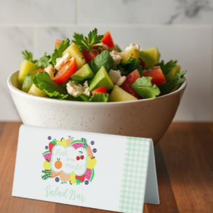 Plaque De Table Salade de bar pour la douche de mariée Fresh Off T