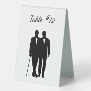Plaque De Table Salles de Mariage gay avec nombre