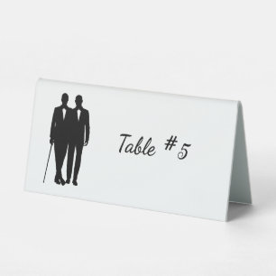 Plaque De Table Salles de Mariage gay avec nombre