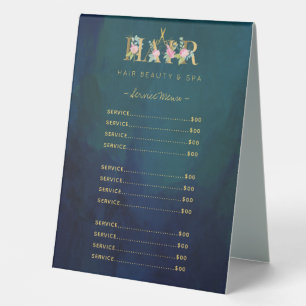 Plaque De Table Salon de coiffure de luxe Menu service marine vint