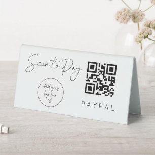 Plaque De Table Scanner le code QR Mobile de la table de retrait