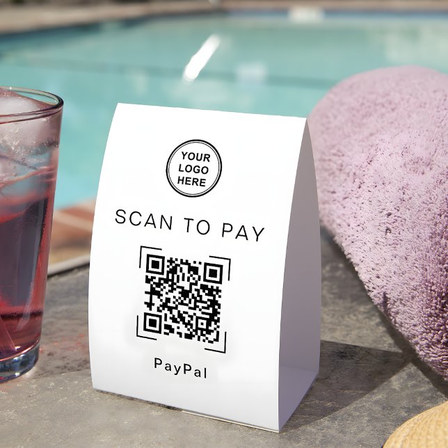 Plaque De Table Scanner pour Payer | Solution de Paiement Temporai (Créateur téléchargé)