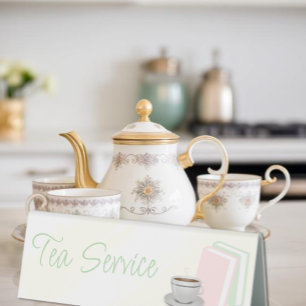 Plaque De Table Service de thé pour enterrement de vie de jeune fi