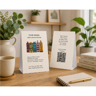 Plaque De Table Services de nettoyage de douane QR