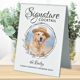 Plaque De Table Signature personnalisée Boire Barre de chien Anima