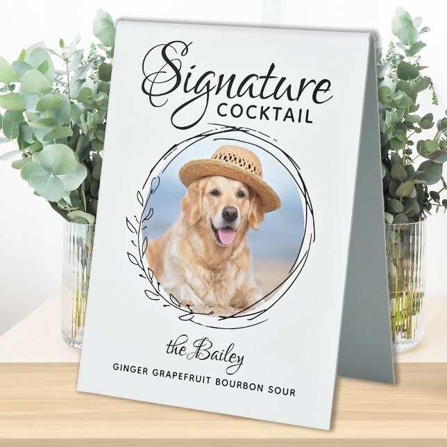 Plaque De Table Signature personnalisée Boire Barre de chien Anima (Créateur téléchargé)