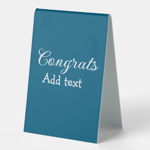 Plaque De Table Simple congratulation graduation add your