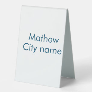 Plaque De Table simple lettre initiale monogramme ajouter votre no